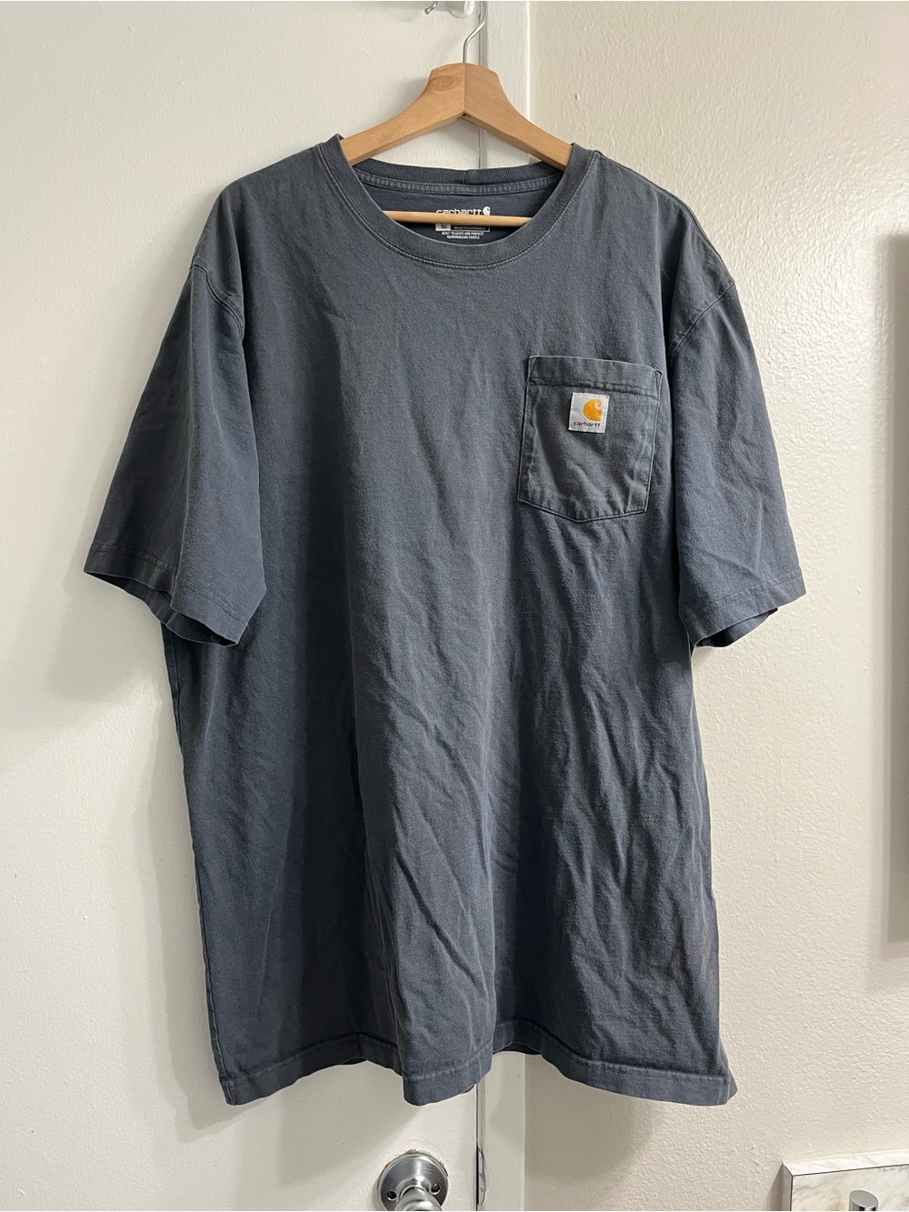 Carhartt Men's Short Sleeve Pocket T-Shirt in Charcoal Gray